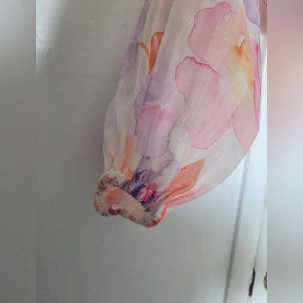 Majorelle Kyra Crop Top in Watercolor Pastels Small - Picture 3 of 8